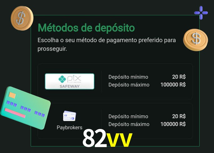 O cassino 82vv oferece uma grande variedade de métodos de pagamento